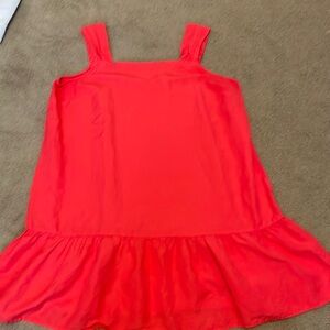 Loft linen sun dress with ruffle